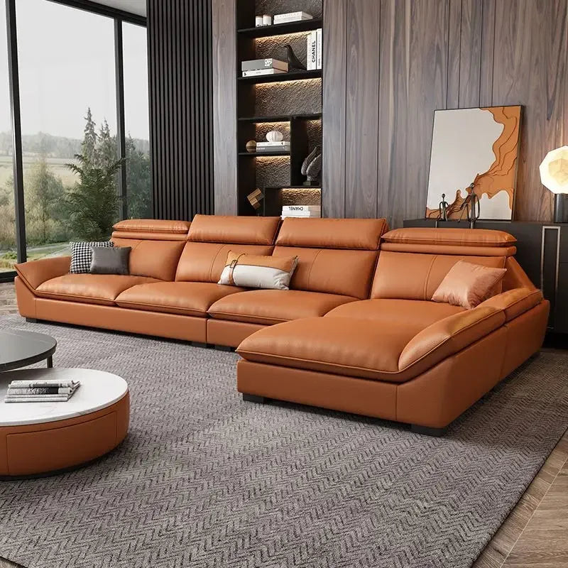 z Modern Home Decoration Microfiber Fabric Furniture Modern Luxury L-Shaped Sofa Living Room Combination Sofa