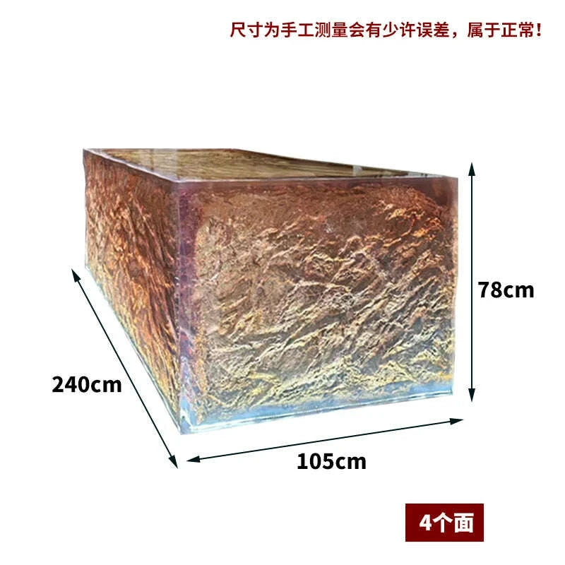 KIMLUD, Premium Light Luxury Transparent Resin Hotel Front Desk Restaurant Villa Kitchen Partition Luminous Crystal Glacier Island Table, KIMLUD Womens Clothes