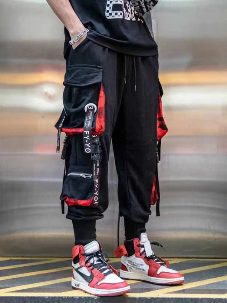 China-Chic functional style overalls for men in autumn and winter loose hip-hop fashion brand ins leggings halon pants cargo pan