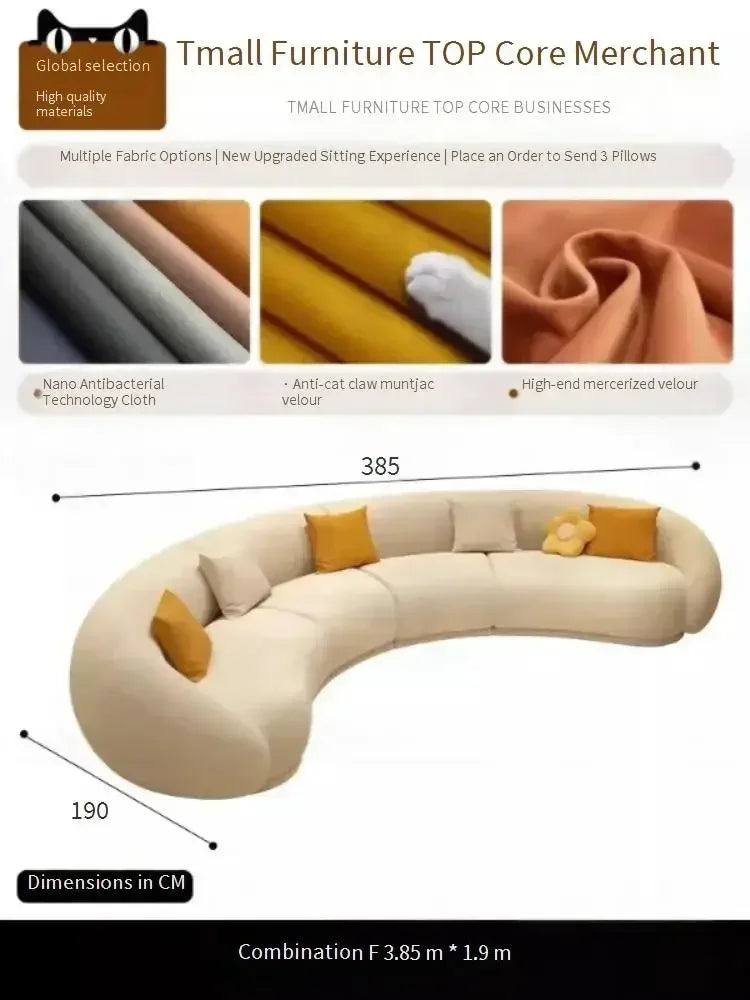 Premium Velvet Bubble Sofa Cover — Creamy Beige | KIMLUD