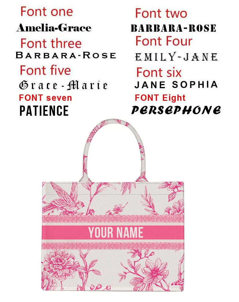 Personalized Tote Bag Canvas Printed — Natural | KIMLUD