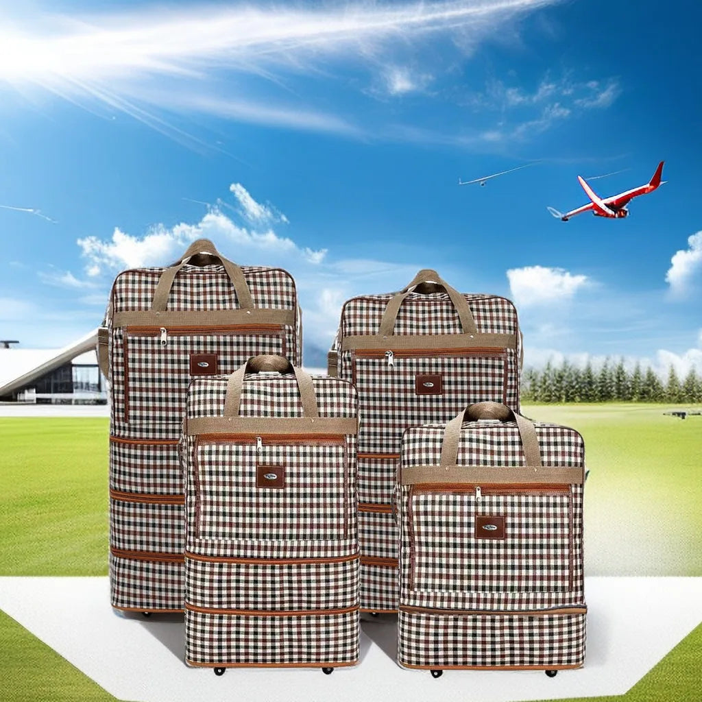 KIMLUD, Expandable Extra Large Wheeled Duffel Bag Durable, Lightweight&Multi-Layer for Easy Travel and Storage weekend or overnight bag, KIMLUD Womens Clothes