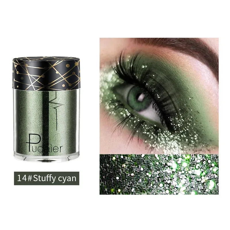 36 Colors Monochrome Eyeshadow Glitter Sequins High Gloss Face Body Glitter Pearlescent Easy-to-color Eye Shadow Festival Makeup