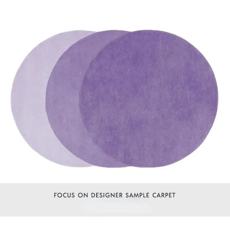 Nordic Plush Wool Rug Irregular Oval Non-Slip — Soft Taupe-Beige | KIMLUD