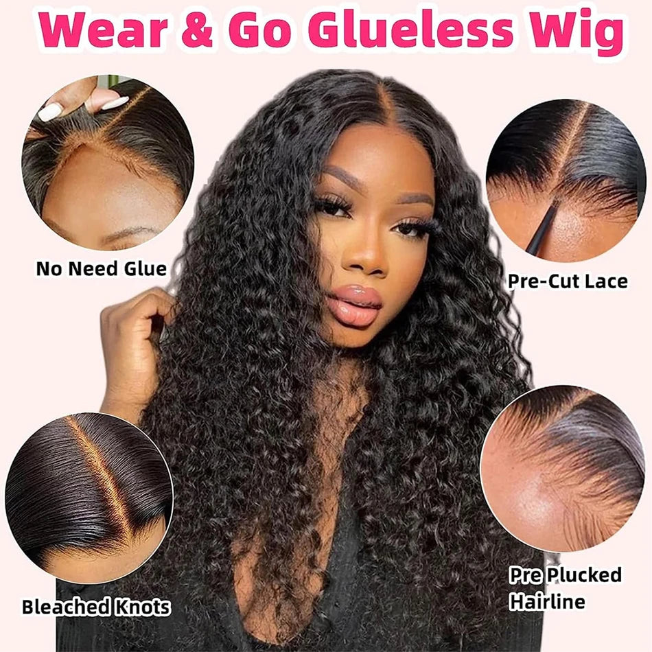Full Lace Wig – Deep Wave 360 HD Frontal – Human Hair – Medium Brown | KIMLUD