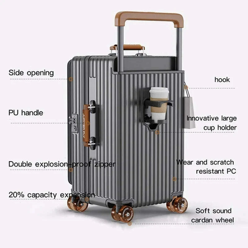 muxing-wide-trolley-luggage-front-opening-multi-functional-women-20-inch-small-lightweight-boarding-box-24-inch-mens-suitcasekimlud-womens-fashion-34612560