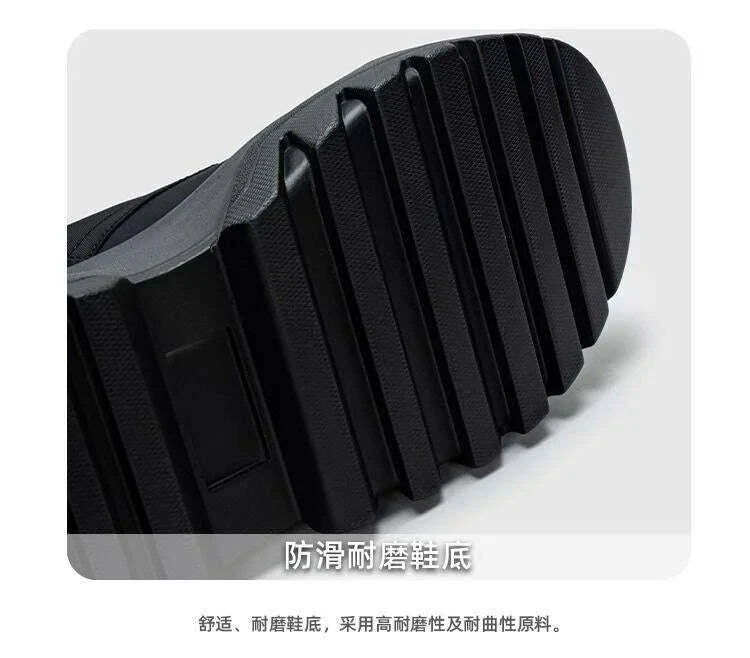 KIMLUD, Women Ankle Booties Autumn Leather Chunky Shoes Woman High Platform Breathable Sneakers 9CM Thick Sole Wedges Motorcycles Boots, KIMLUD Womens Clothes