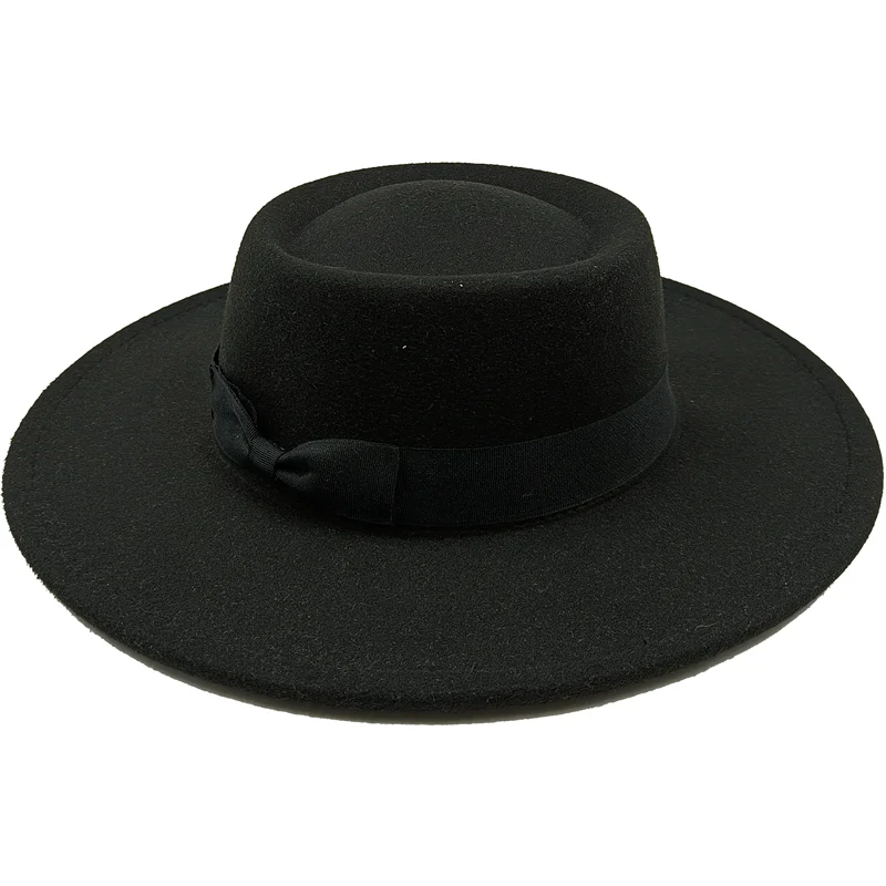 Sombrero Raised Top Fedora Hat 2023 New European and American Fedora Hat Jazz Hat Men's Round Top Hat New Wholesale Sombrero