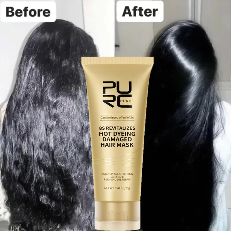 Keratin Hair Mask 8 Seconds Smoothing Treatment For Damaged Hair — White | KIMLUD