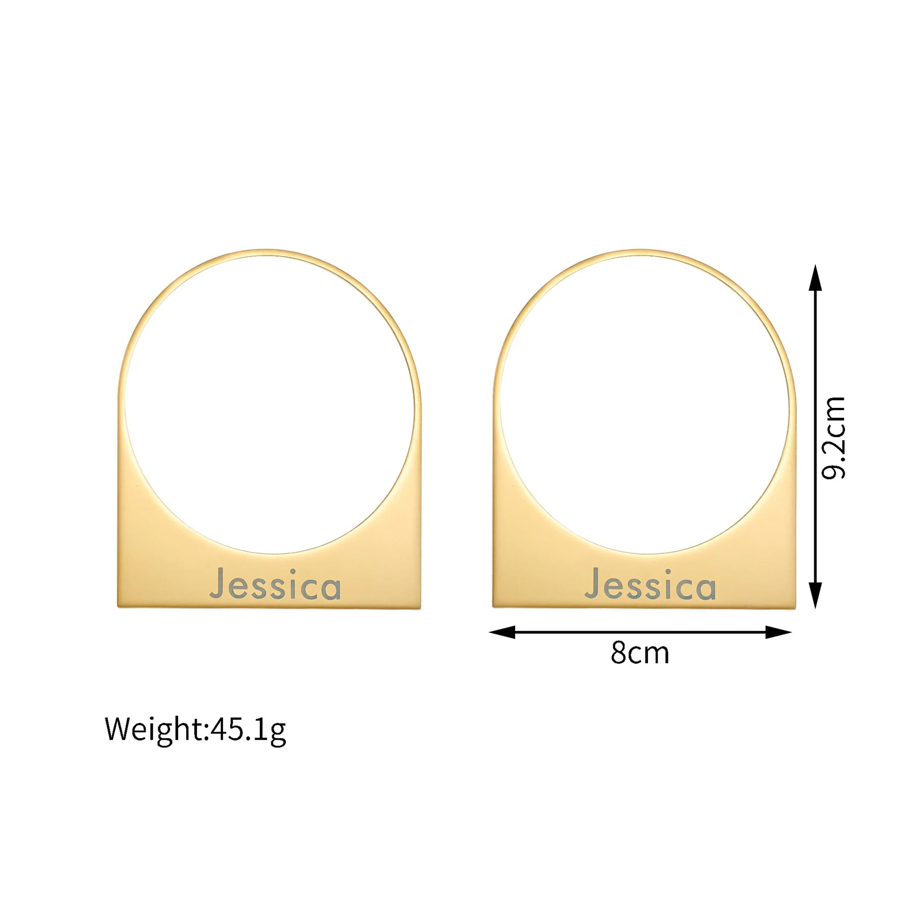 Diamon Custom Name African Large Hoop Earring Gold Color Stainless Steel Earrings Middle East Dubai Women Jewelry Handmade Gift