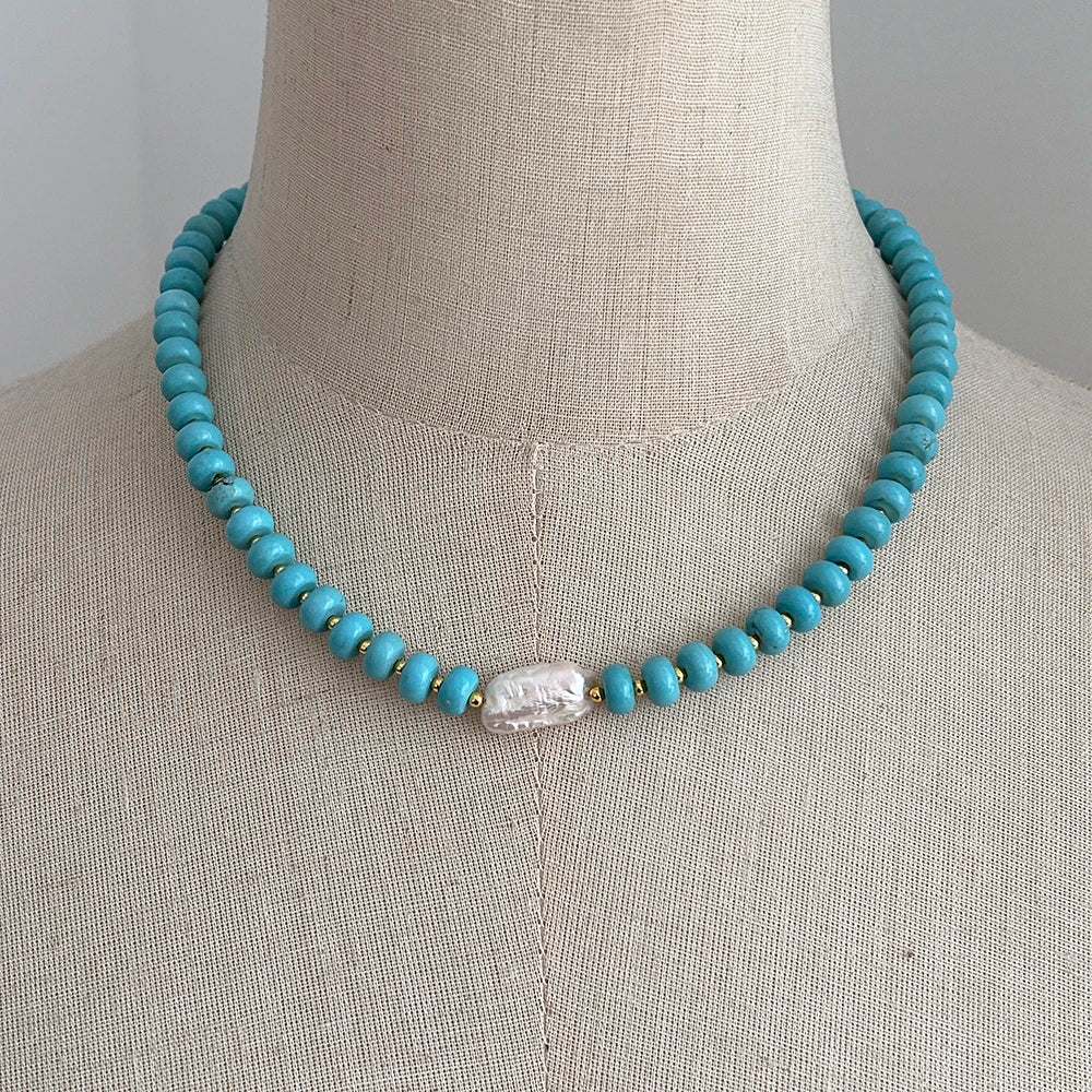 Malachite Coin Pendant Necklace Rope Knot — Green | KIMLUD