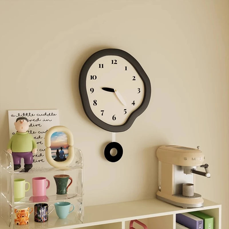 Acrylic Wall Clock Geometric — Black Ivory | KIMLUD