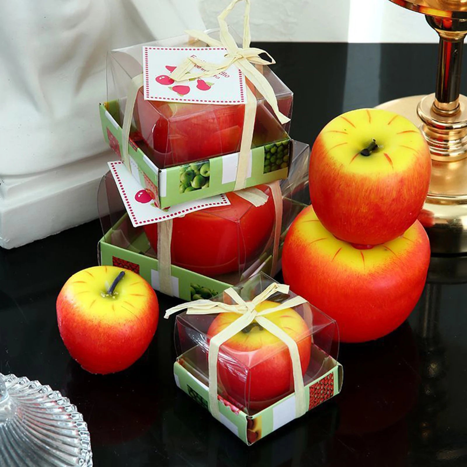 KIMLUD, Apple Candle Christmas Artificial Creative 3D Apple Shaped Candle Gifts for Wax Gifts for Christmas Party Home Table Decor, KIMLUD Womens Clothes