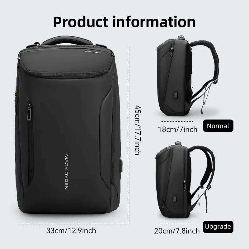 KIMLUD, MARK RYDEN Business Backpack for Men Waterproof and Travel Laptop Backpack with USB Charging, Fits 17 Inch Laptop and Tech Gear, KIMLUD Womens Clothes