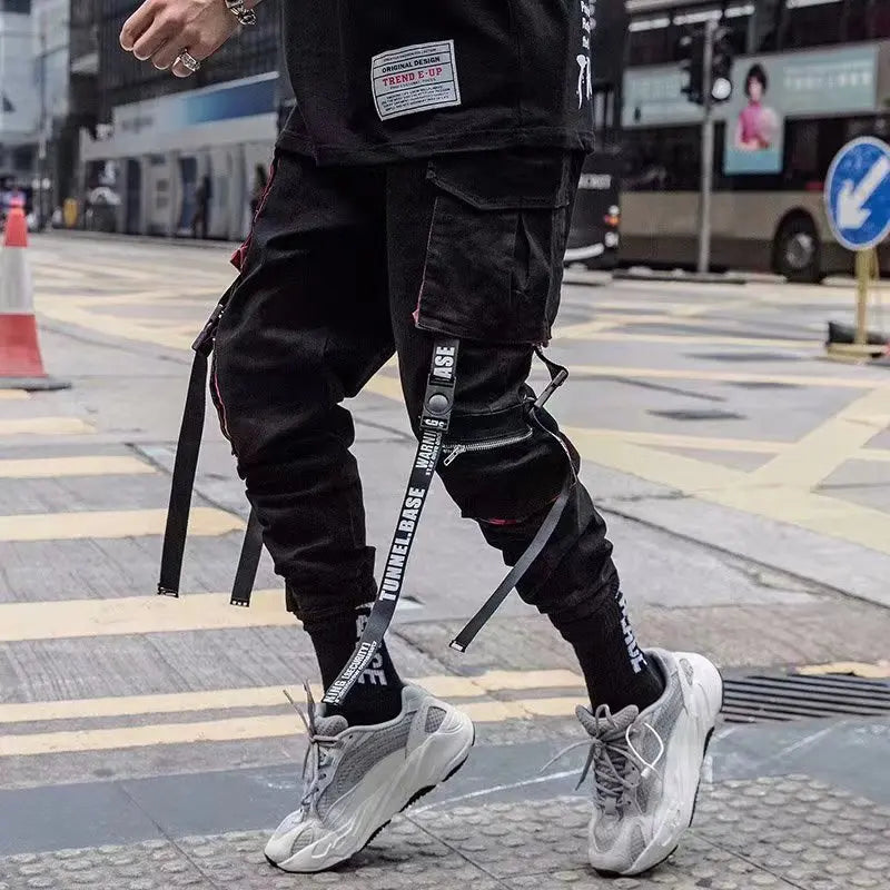 China-Chic functional style overalls for men in autumn and winter loose hip-hop fashion brand ins leggings halon pants cargo pan
