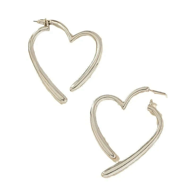 fashion-personality-love-earrings-for-women-niche-design-sense-girl-golden-earrings-simple-jewelry-gift-silvery-kimlud-kimlud-33912781
