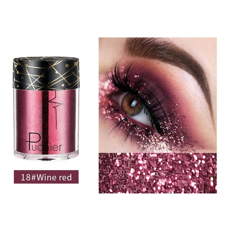 36 Colors Monochrome Eyeshadow Glitter Sequins High Gloss Face Body Glitter Pearlescent Easy-to-color Eye Shadow Festival Makeup