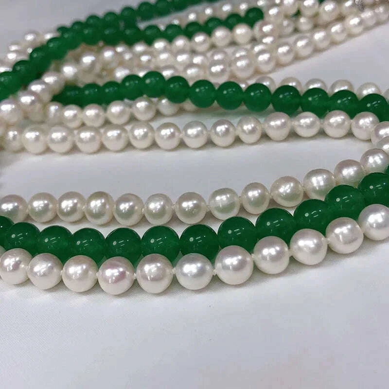 3rows-freshwater-pearl-white-near-round-7-8mm-green-jade-round-necklace-80cm-kimlud-kimlud-33912919