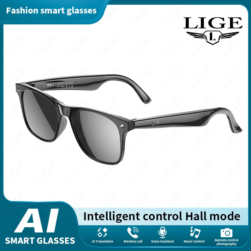 AI smart glasses AI intelligent voice video real-time translation Multiple lenses such as sunglasses,myopia,can be configured