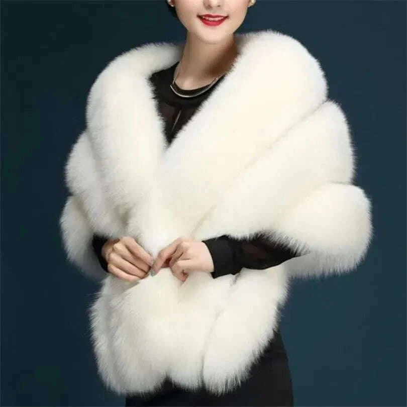 winter wedding dress with fur cape Winter Long Wedding Cloak with Fur Edges and Hood SG1003 White / 90 inches