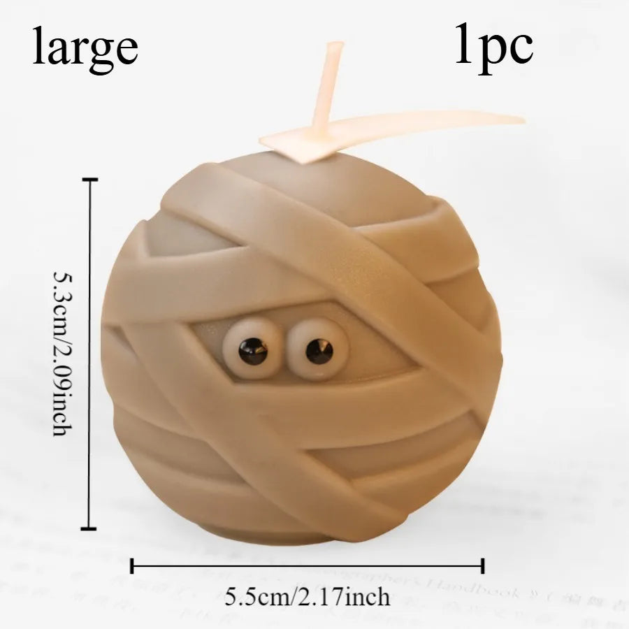 KIMLUD, 1pc Halloween Mummy Candle Handmade Scented Candle for Halloween Decoration, Holiday Party and Home Decoration, Halloween Gift, KIMLUD Womens Clothes