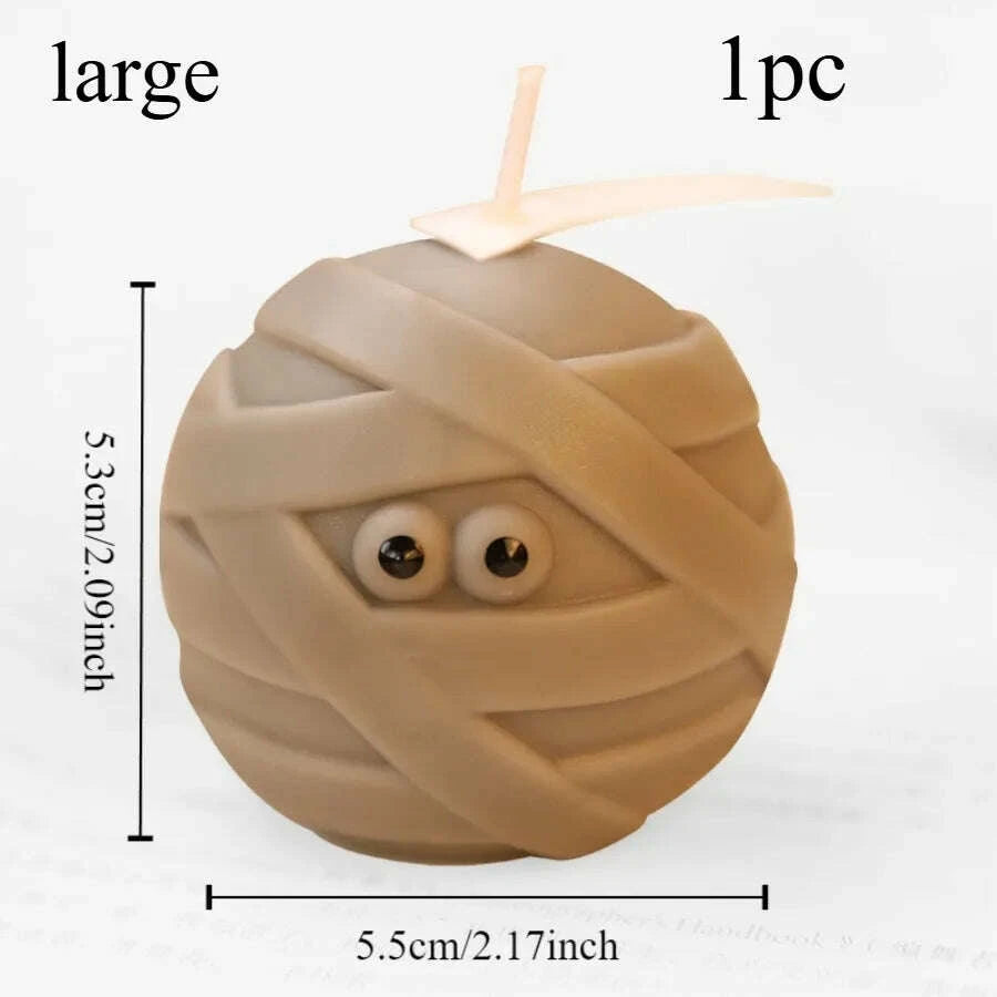 KIMLUD, 1pc Halloween Mummy Candle Handmade Scented Candle for Halloween Decoration, Holiday Party and Home Decoration, Halloween Gift, KIMLUD Womens Clothes