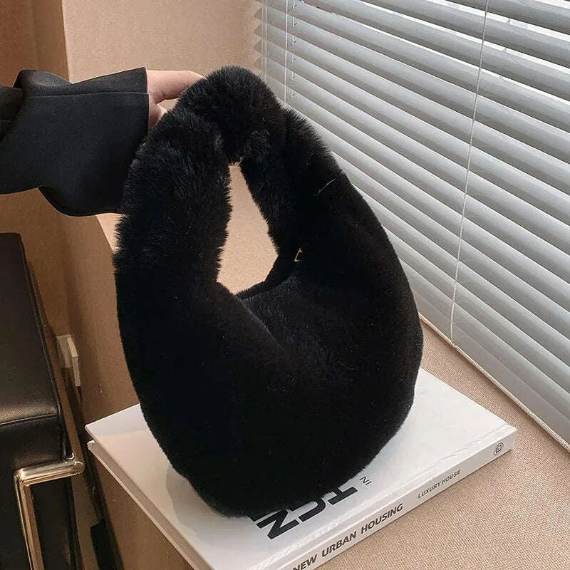 solid-color-plush-dumpling-bag-handbag-niche-design-small-phone-bag-korean-style-tote-bag-faux-rabbit-fur-handbag-womenkimludkimlud-35556928