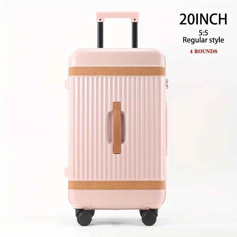 Hardshell ABS+PC Suitcase Large-Capacity With USB Port — White | KIMLUD