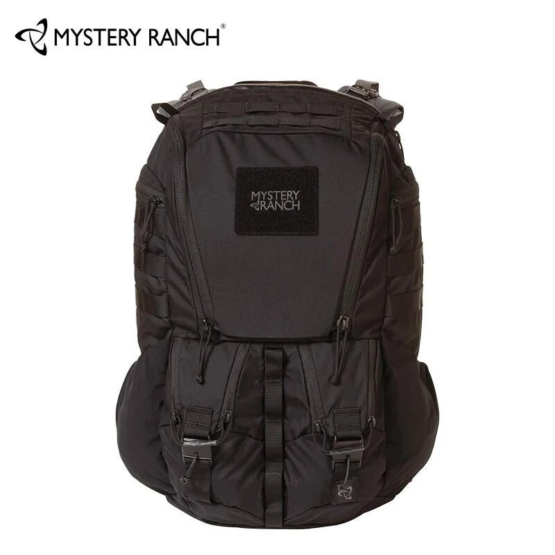 Rugged Backpack Nylon Mountaineering Travel — Black | KIMLUD