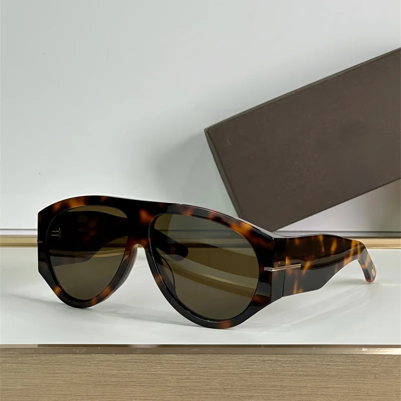 Oversized Pilot Sunglasses Unisex Driving Design — Black | KIMLUD