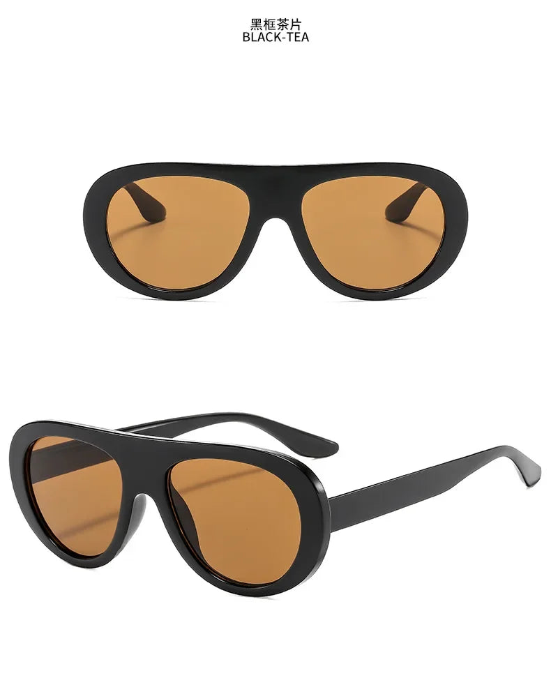 Acetate Sunglasses Oversized Hip Hop - Black | KIMLUD