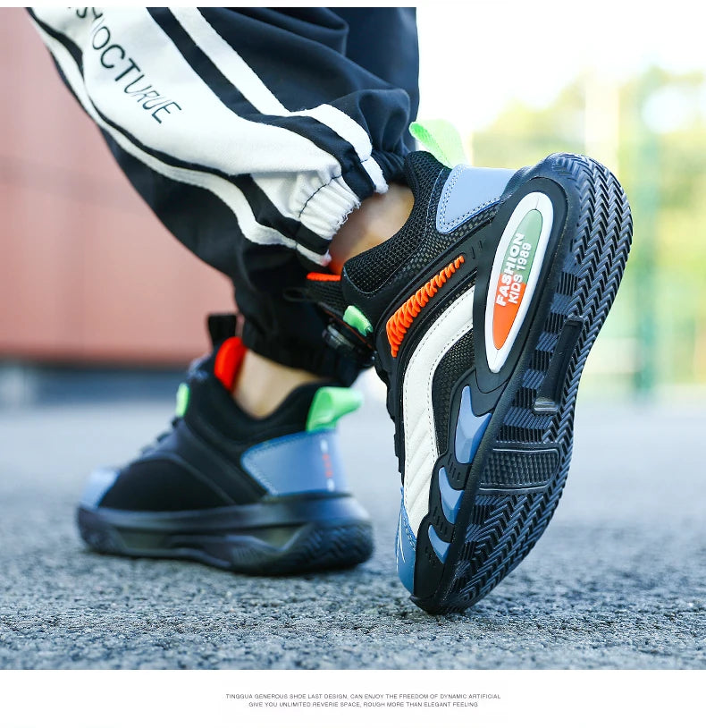PU Leather Sneakers Breathable Unisex Everyday Comfort — Black | KIMLUD
