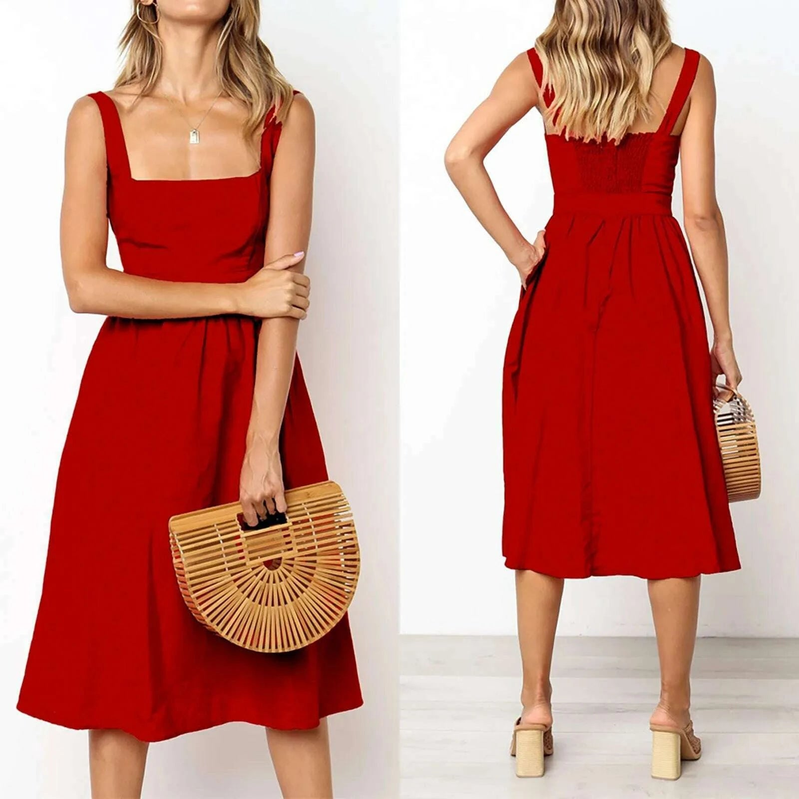 sexy-square-neck-solid-color-midi-dress-spaghetti-straps-sleeveless-summer-loose-dress-elegant-party-dresses-for-women-платье-kimlud-kimlud-33917158