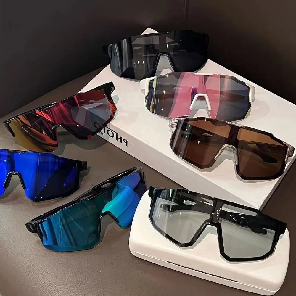 Polycarbonate Sport Sunglasses UV Protection Windproof — Black | KIMLUD