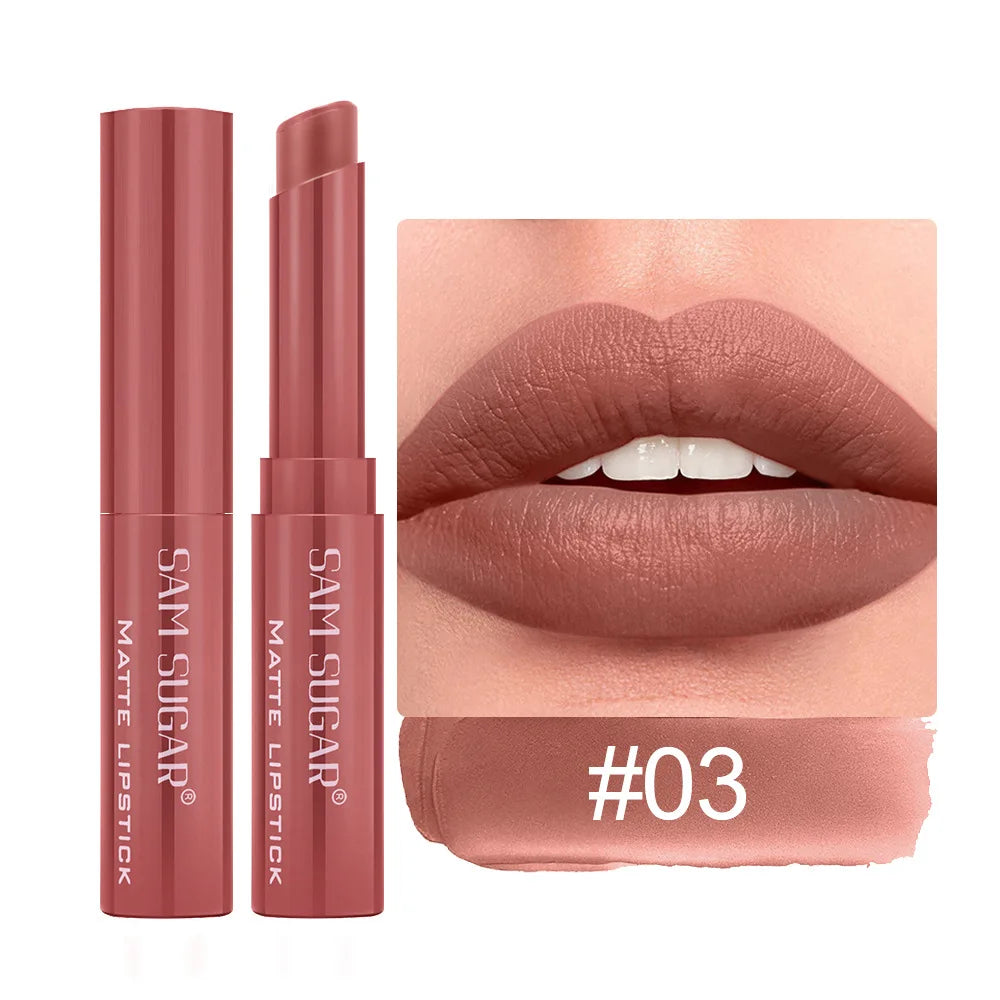 Nude Matte Lip Gloss 6 Colors Long-lasting Velvet Lipstick Waterproof Non-fade Non-stick Cup Lipsticks Women Makeup Cosmetics