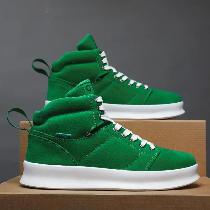 Sneakers men Flat Platform Shoes Fashion Breathable Thick bottom Running Casual High Top Shoes Ladies