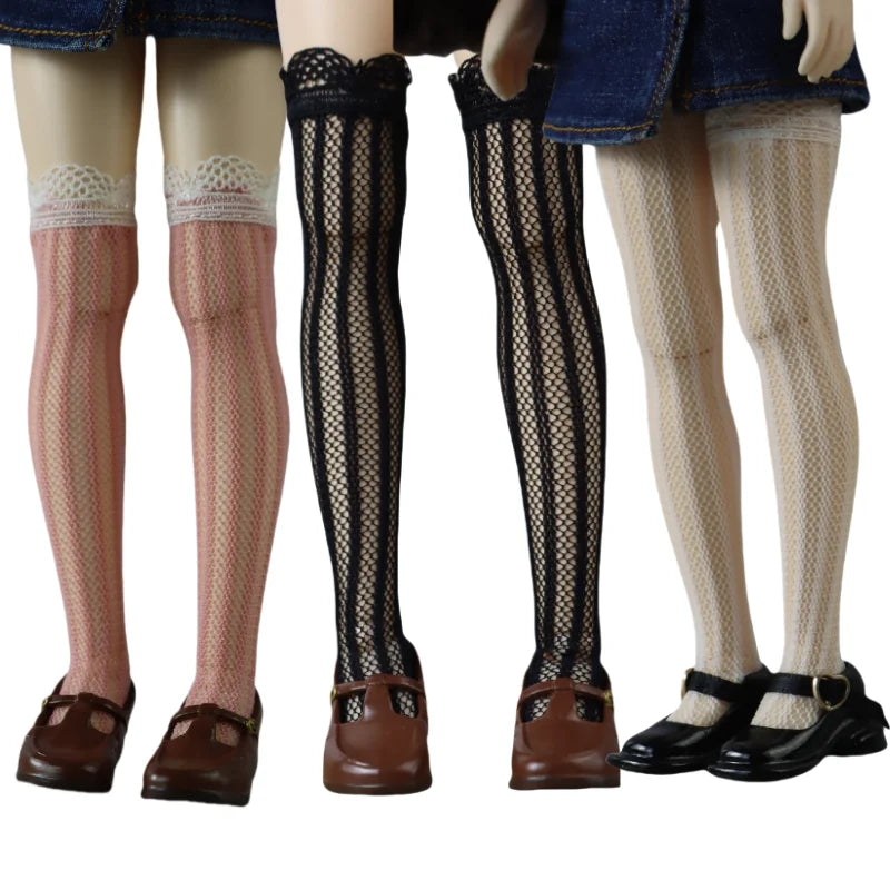 Cloth Socks For Blythe Doll Long Stockings — Black | KIMLUD