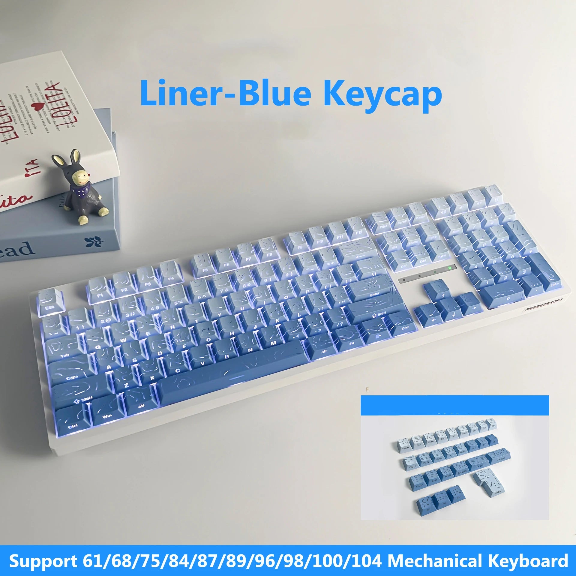 2026 New Cherry Height Keycap Side Print Dual Injection Character Full Set of OEM Keycaps suitable for Mechanical Keyboard