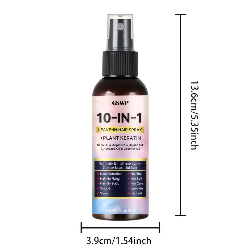 Argan Oil Leave-In Hair Spray 10-In-1 — Amber | KIMLUD