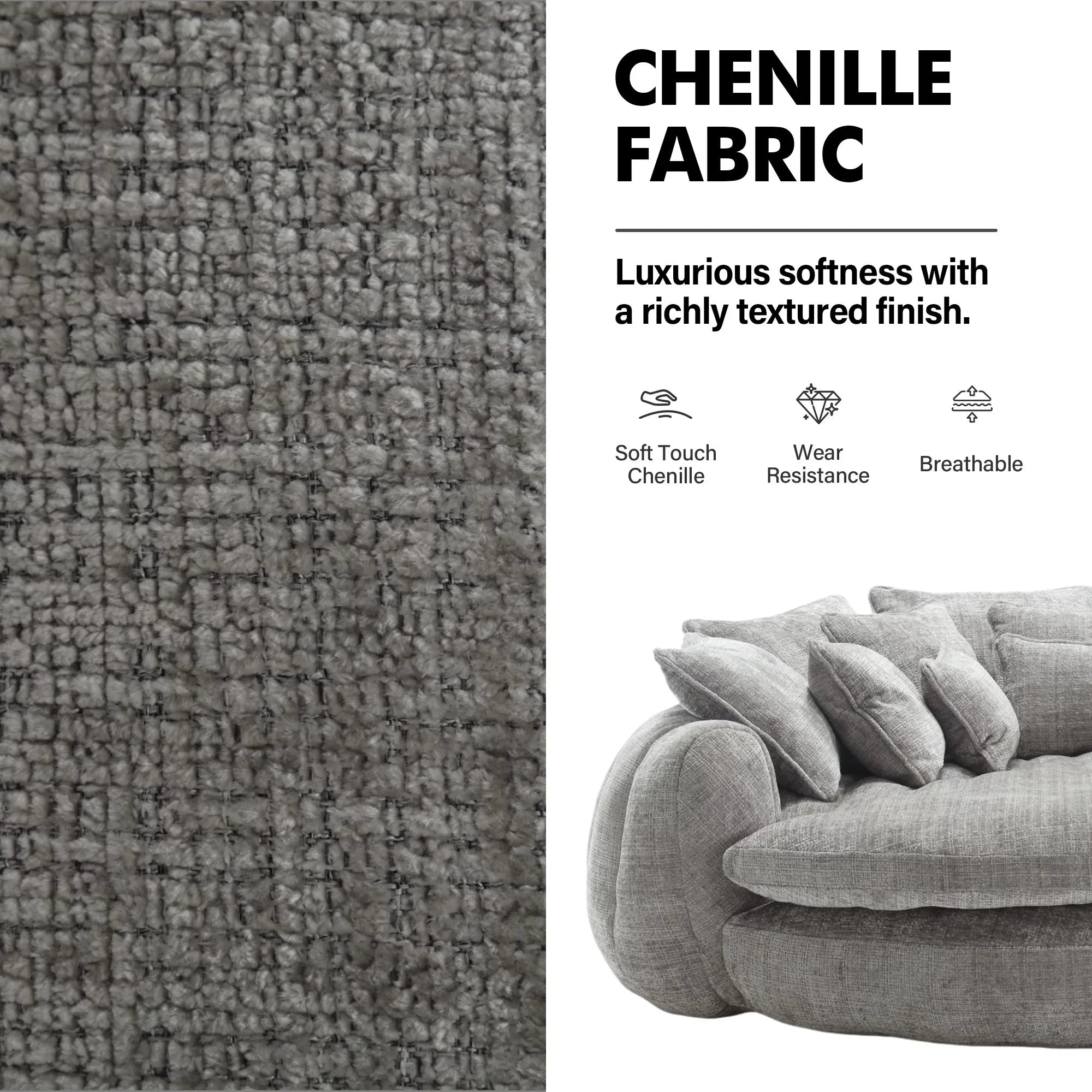 Sleeper Sofa – Cloud Couch – Chenille | KIMLUD
