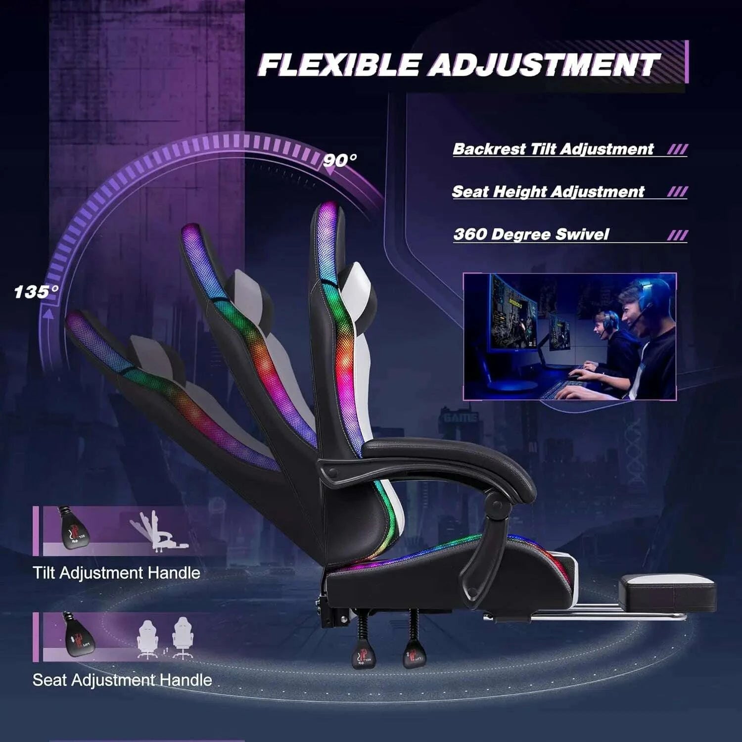 gaming-chair-video-game-chair-with-footrest-and-massage-lumbar-support-ergonomic-computer-chair-height-adjustable-customizedkimludkimlud-35574403