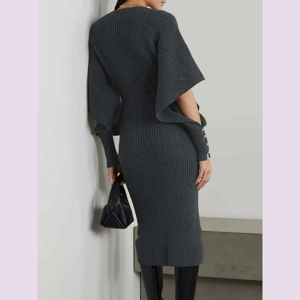vgh-solid-hollow-out-minimalist-dress-for-women-v-neck-long-sleeve-high-waist-knitting-spliced-buttons-dresses-female-clothing-kimlud-kimlud-33910583