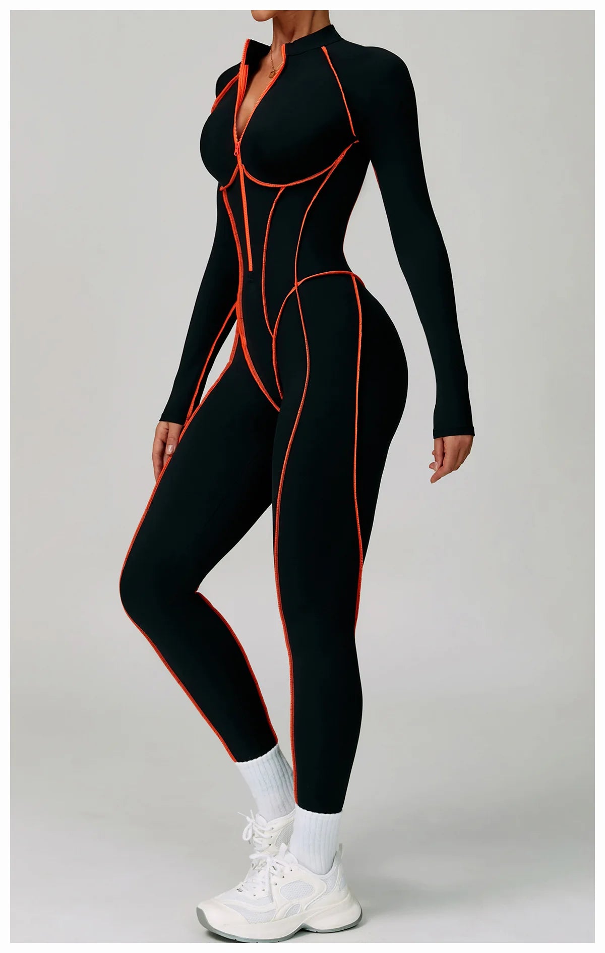 Yoga Bodysuits Women  Breathable Workout Sets Gym Clothes Push Up Fitness Running Sportwear Sexy Zipper Leggings Suit