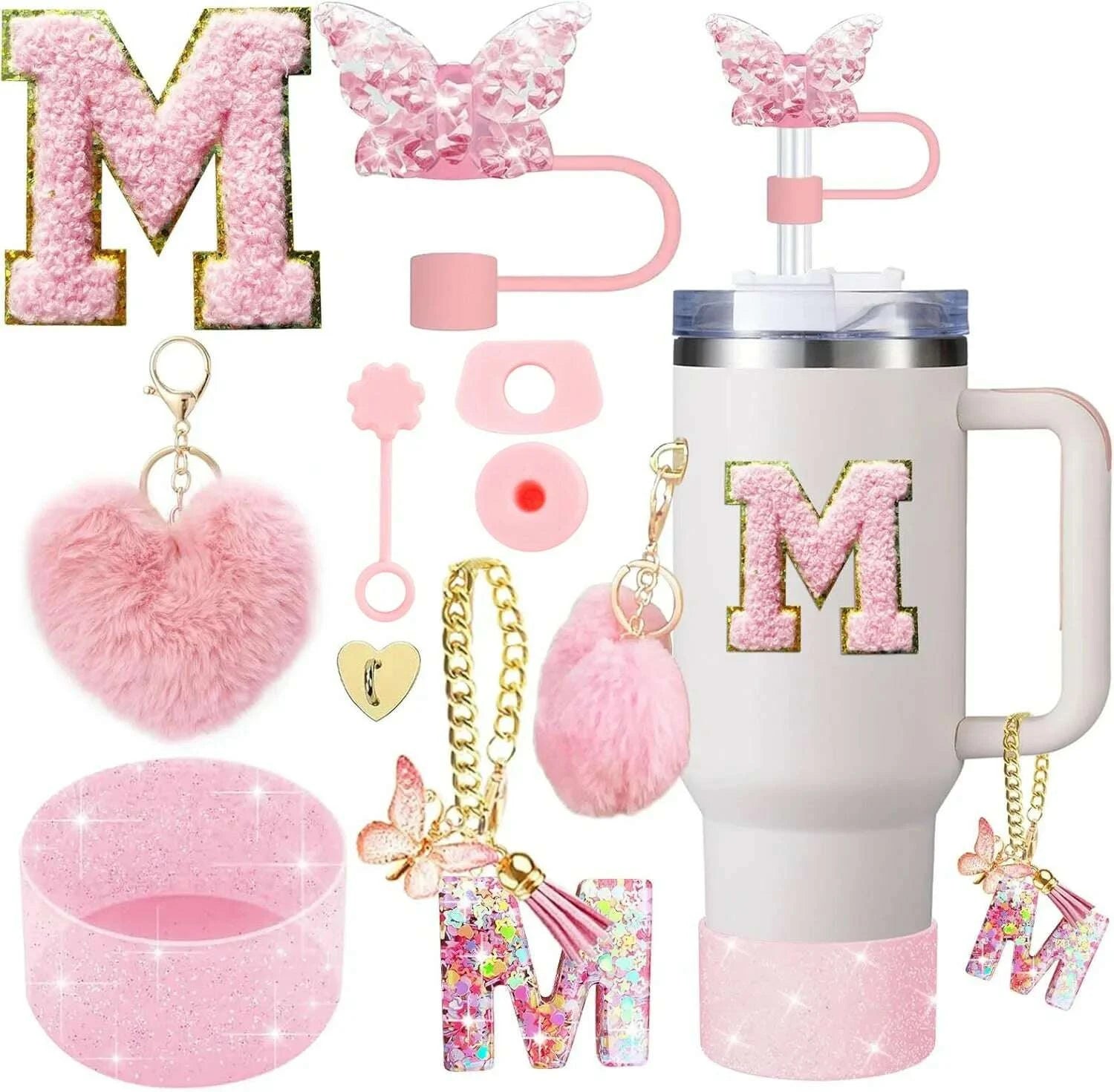kimlud-9pcs-cup-accessory-set-for-stanley-30oz-40oz-butterfly-straw-cover-cap-silicone-boot-charm-initials-sticker-spill-proof-stopper-kimlud-womens-clothes-34635299