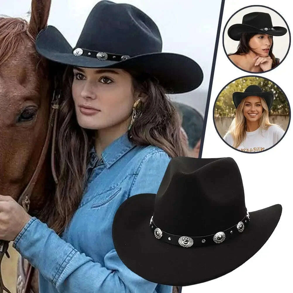 vintage-western-cowboy-hat-comfortable-roll-up-brim-belt-buckle-cowgirl-fedora-cowgirl-church-sombrero-hombre-capskimludkimlud-35562940