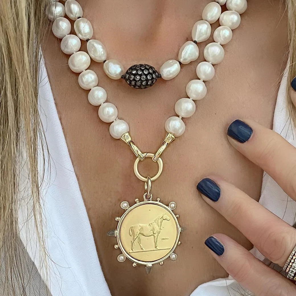 Copper Orla Coin Pendant Necklace — Copper | KIMLUD