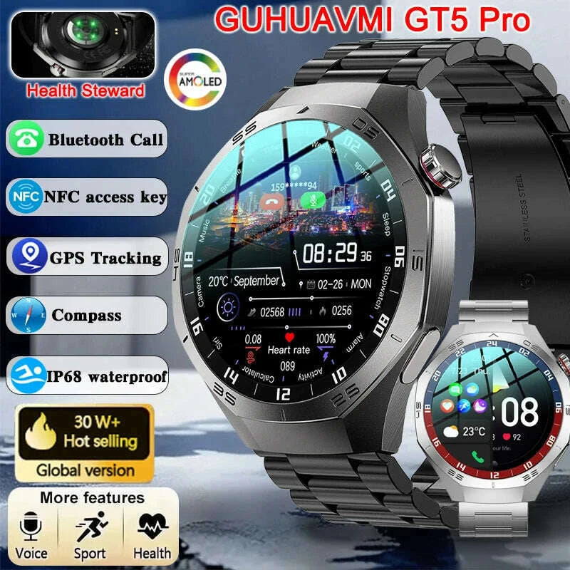2025new-guhuavmi-gt5-pro-smart-watch-men-hd-amoled-screen-gps-motion-trajectory-heartrate-bluetooth-call-152-smartwatch-ip68kimlud-womens-fashion-34609095