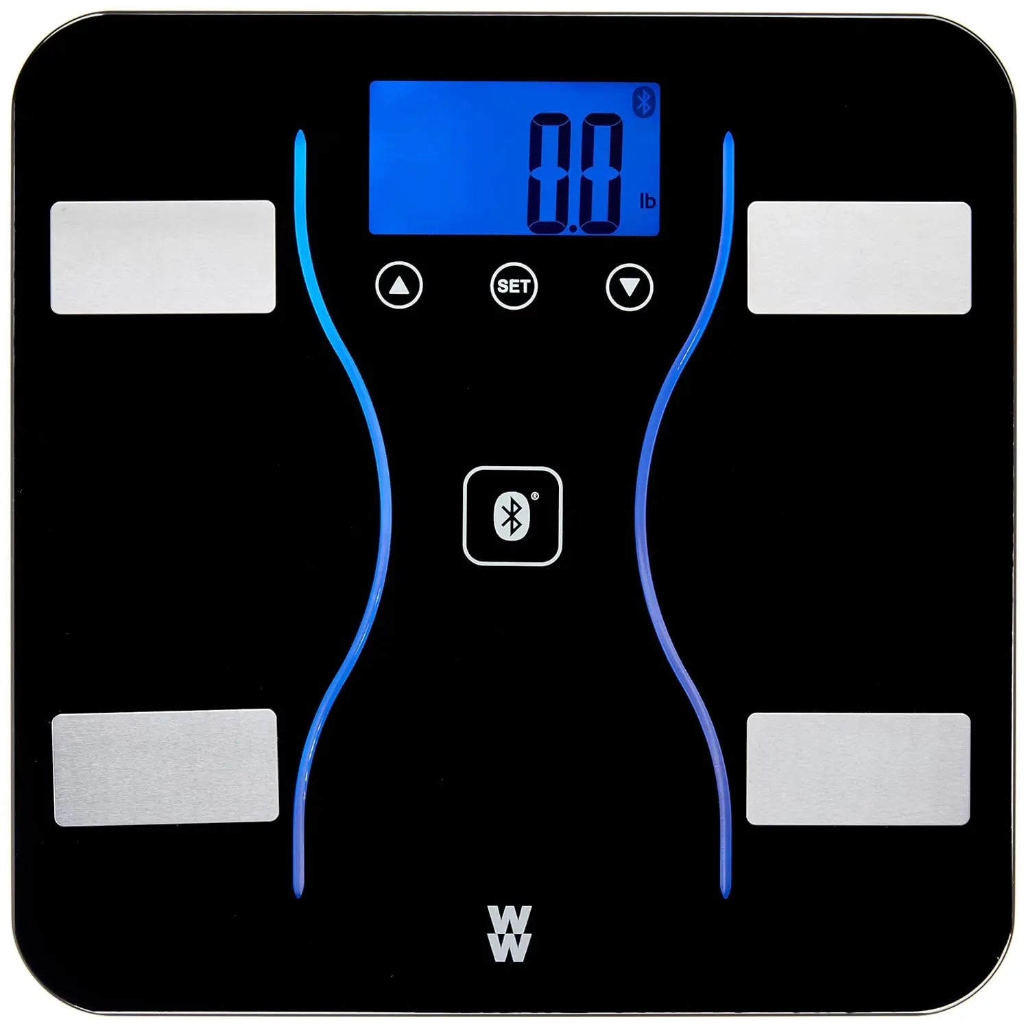 Digital Bluetooth Bathroom Scale with BMI and Body Fat Analysis, Supports 9 Users up to 400 Lbs, Black