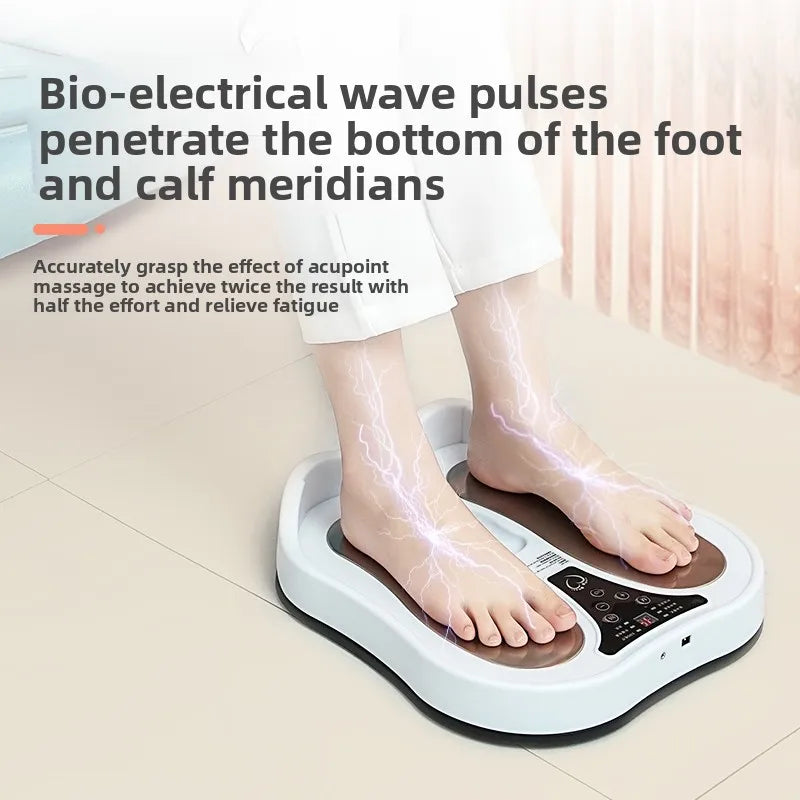 15 Modes EMS Foot Massager Muscle Stretch Hot Compress Acupoints Deep Massage Feet Massager Pulse Microcurrent Therapy Machine