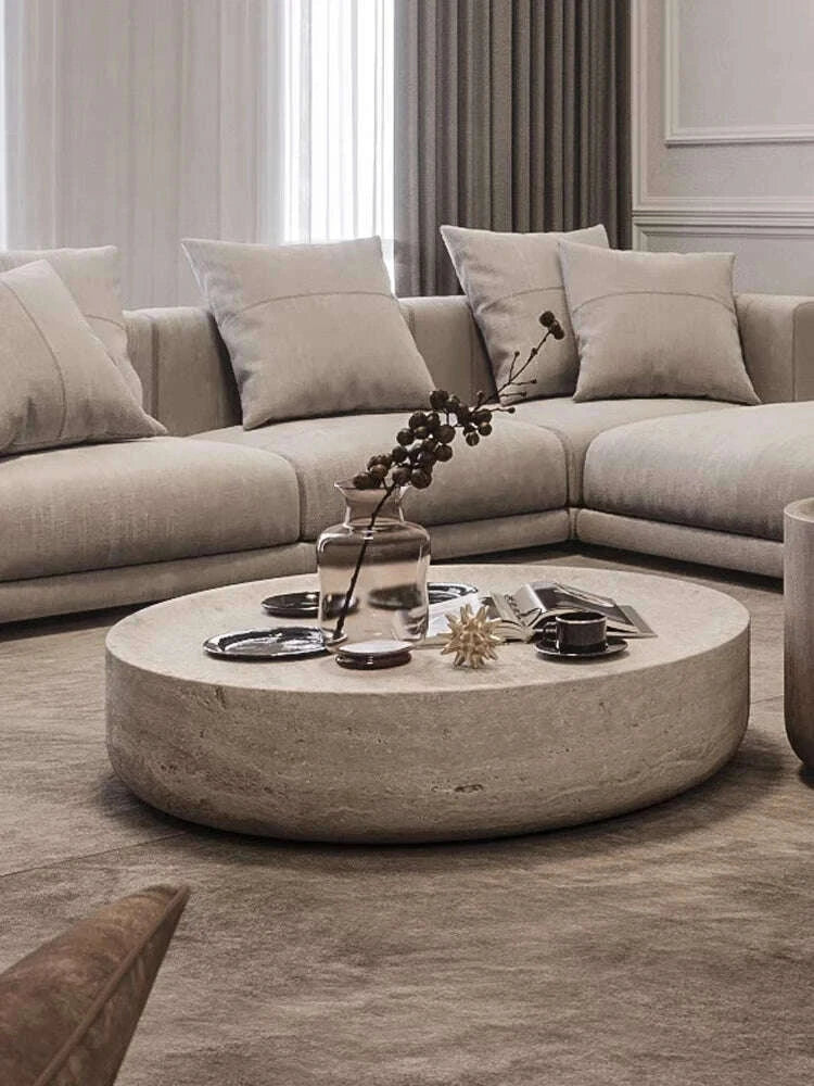 KIMLUD, Clear Japanese Industrial Simple Cute Space Saving Coffee Table Unique Mesas Bajas Living Room Furniture luxury Round Side Table, KIMLUD Womens Clothes